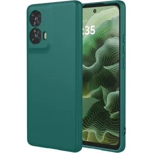 Phonesta Soft Silk Silikon Back Cover Hülle für Motorola Moto G35 - Dunkelgrün