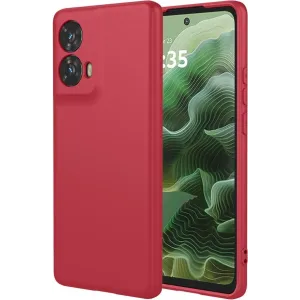 Phonesta Soft Silk Silikon Back Cover Hülle für Motorola Moto G35 - Rot