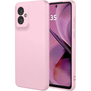Phonesta Soft Silk Silikon Back Cover Hülle für Motorola Moto G55 - Rosa