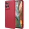 Phonesta Soft Silk Silikon Back Cover Hülle für Motorola Moto G75 - Rot
