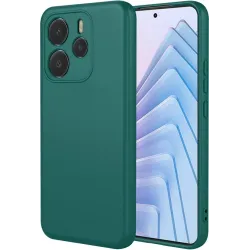 Phonesta Soft Silk Silikon Back Cover Hülle für Xiaomi Redmi Note 14 5G - Dunkelgrün