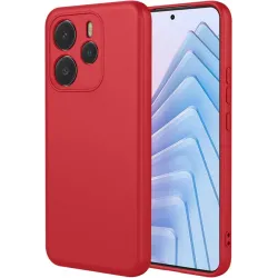 Phonesta Soft Silk Silikon Back Cover Hülle für Xiaomi Redmi Note 14 5G - Rot