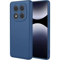 Phonesta Soft Silk Silikon Back Cover Hülle für Xiaomi Redmi Note 14 Pro 4G - Dunkelblau