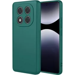 Phonesta Soft Silk Silikon Back Cover Hülle für Xiaomi Redmi Note 14 Pro 4G - Dunkelgrün