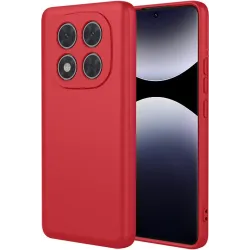 Phonesta Soft Silk Silikon Back Cover Hülle für Xiaomi Redmi Note 14 Pro 4G - Rot