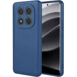 Phonesta Soft Silk Silikon Back Cover Hülle für Xiaomi Redmi Note 14 Pro Plus - Dunkelblau