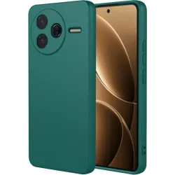 Phonesta Soft Silk Silikon Back Cover Hülle für Xiaomi Poco F7 Pro - Dunkelgrün