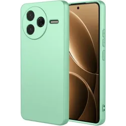 Phonesta Soft Silk Silikon Back Cover Hülle für Xiaomi Poco F7 Pro - Matcha Grün