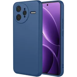 Phonesta Soft Silk Silikon Back Cover Hülle für Xiaomi Poco F7 Ultra - Dunkelblau