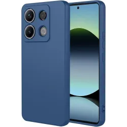 Phonesta Soft Silk Silikon Back Cover Hülle für Xiaomi Redmi Note 14S/13 Pro / Xiaomi Poco M6 Pro - Dunkelblau