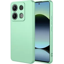 Phonesta Soft Silk Silikon Back Cover Hülle für Xiaomi Redmi Note 14S/13 Pro / Xiaomi Poco M6 Pro - Matcha Grün