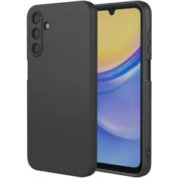 Phonesta Soft Silk Silikon Back Cover Hülle für Samsung Galaxy A16 - Schwarz