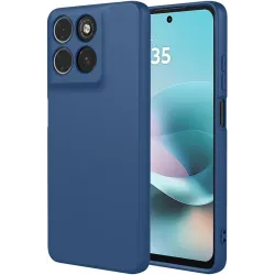 Phonesta Soft Silk Silikon Back Cover Hülle für Motorola Moto G57 Power - Dunkelblau