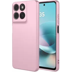 Phonesta Soft Silk Silikon Back Cover Hülle für Motorola Moto G57 Power - Rosa