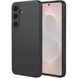 Phonesta Soft Silk Silikon Back Cover Hülle für Samsung Galaxy S26 - Schwarz