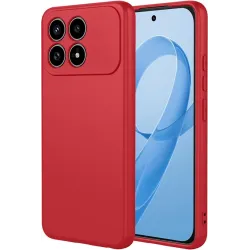 Phonesta Soft Silk Silikon Back Cover Hülle für Xiaomi Poco F8 Pro - Rot