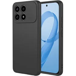 Phonesta Soft Silk Silikon Back Cover Hülle für Xiaomi Poco F8 Pro - Schwarz