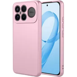Phonesta Soft Silk Silikon Back Cover Hülle für Xiaomi Poco F8 Ultra - Rosa