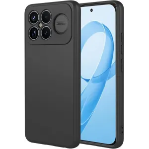 Phonesta Soft Silk Silikon Back Cover Hülle für Xiaomi Poco F8 Ultra - Schwarz