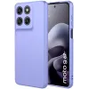 Phonesta Soft Silk Silikon Back Cover Hülle für Motorola Moto G67/G77 - Lila
