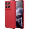 Phonesta Soft Silk Silikon Back Cover Hülle für Motorola Moto G67/G77 - Rot