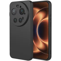 Phonesta Soft Silk Silikon Back Cover Hülle für Xiaomi 17 Ultra - Schwarz