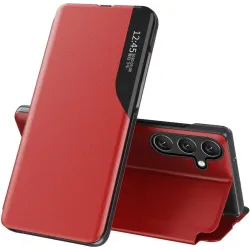 Phonesta Smart Side View Book Klapphülle für Samsung Galaxy S24 FE - Rot