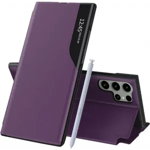 Phonesta Smart Side View Book Klapphülle für Samsung Galaxy S25 Ultra - Lila