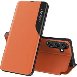 Phonesta Smart Side View Book Klapphülle für Samsung Galaxy S25/S24 - Orange