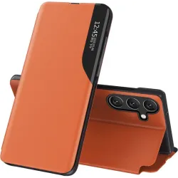 Phonesta Smart Side View Book Klapphülle für Samsung Galaxy S25 FE - Orange