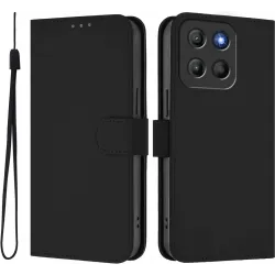 Phonesta Soft Skin Book Wallet Klapphülle für Motorola Moto G17/G17 Power/G15/G15 Power - Schwarz