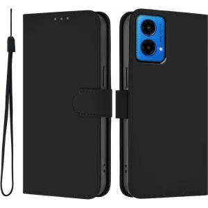 Phonesta Soft Skin Book Wallet Klapphülle für Motorola Moto G45 / Moto G34 - Schwarz