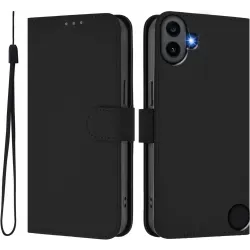 Phonesta Soft Skin Book Wallet Klapphülle für Nothing CMF Phone 1 - Schwarz