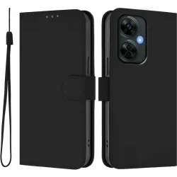 Phonesta Soft Skin Book Wallet Klapphülle für OnePlus Nord CE 3 Lite - Schwarz