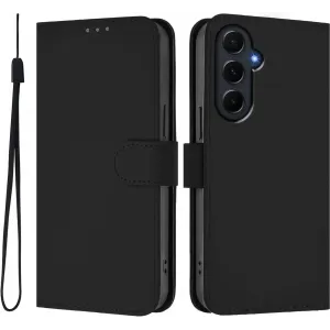 Phonesta Soft Skin Book Wallet Klapphülle für Samsung Galaxy A55 - Schwarz