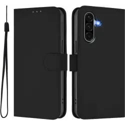 Phonesta Soft Skin Book Wallet Klapphülle für Samsung Galaxy A56 - Schwarz