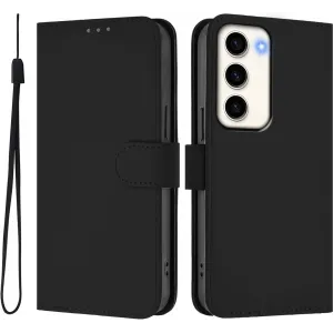 Phonesta Soft Skin Book Wallet Klapphülle für Samsung Galaxy S23 - Schwarz