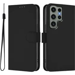 Phonesta Soft Skin Book Wallet Klapphülle für Samsung Galaxy S23 Ultra - Schwarz