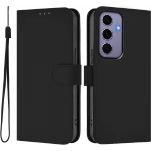 Phonesta Soft Skin Book Wallet Klapphülle für Samsung Galaxy S25/S24 - Schwarz