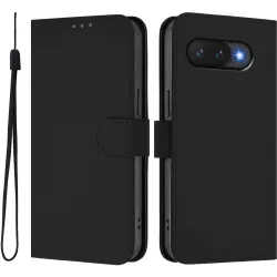 Phonesta Soft Skin Book Wallet Klapphülle für Google Pixel 9a - Schwarz