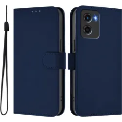 Phonesta Soft Skin Book Wallet Klapphülle für Motorola Moto G05 / Moto E15 - Dunkelblau