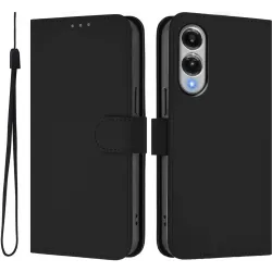 Phonesta Soft Skin Book Wallet Klapphülle für Samsung Galaxy S25 Edge - Schwarz