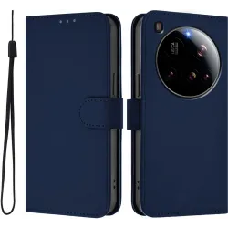 Phonesta Soft Skin Book Wallet Klapphülle für Xiaomi 15 Ultra - Dunkelblau