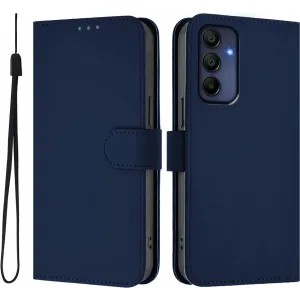 Phonesta Soft Skin Book Wallet Klapphülle für Samsung Galaxy A16 - Dunkelblau