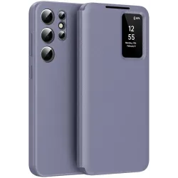 Phonesta Smart Window Book Wallet Klapphülle für Samsung Galaxy S25 Ultra - Lila