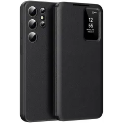 Phonesta Smart Window Book Wallet Klapphülle für Samsung Galaxy S25 Ultra - Schwarz