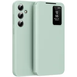 Phonesta Smart Window Book Wallet Klapphülle für Samsung Galaxy S24 Plus - Hellgrün