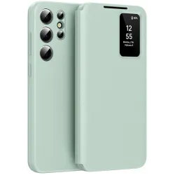 Phonesta Smart Window Book Wallet Klapphülle für Samsung Galaxy S24 Ultra - Hellgrün