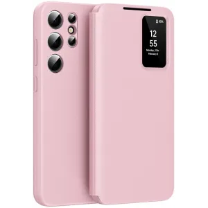 Phonesta Smart Window Book Wallet Klapphülle für Samsung Galaxy S24 Ultra - Rosa