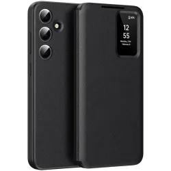 Phonesta Smart Window Book Wallet Klapphülle für Samsung Galaxy S25 Plus - Schwarz